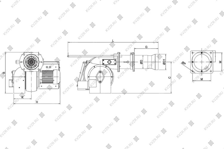 Чертеж газовой горелки ECO 45